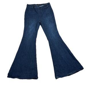 Judy Blue Jeans High Waist Pull On Super Flare 15/32  Blue Dark Wash Stretch